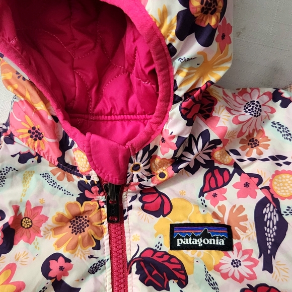 Patagonia Puff-Ball Reversible Jacket and matching pants girls size 6M 6 Months - Picture 6 of 9